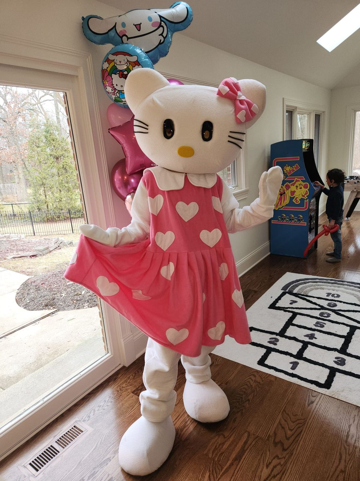 Hello Kitty mascot character for birthday parties in Chicago