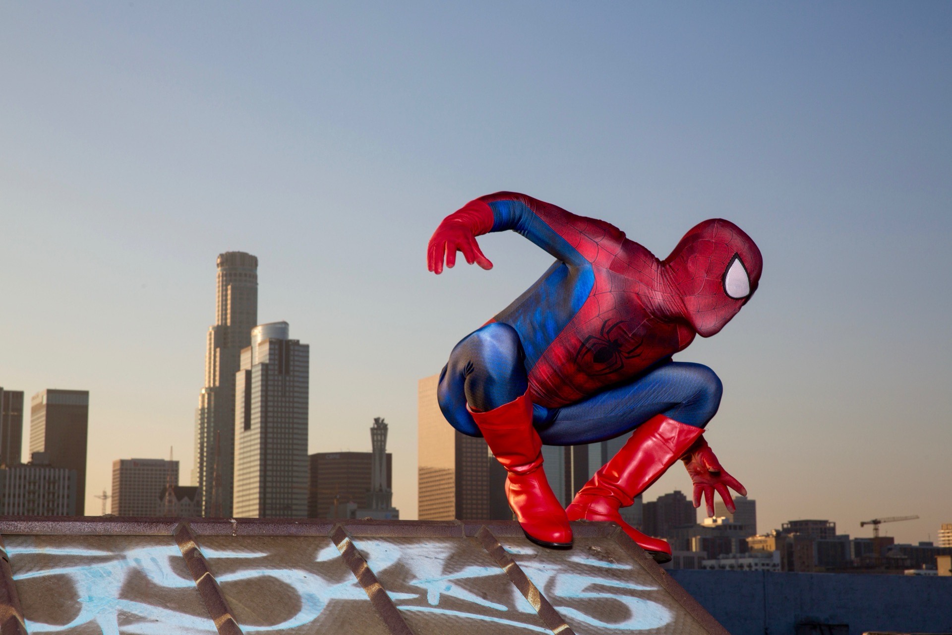 Superhero party characters in Chicago
