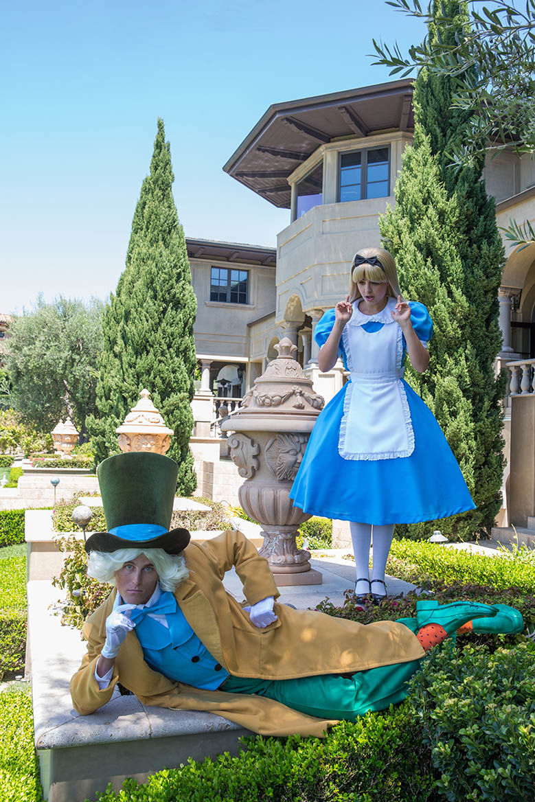 alice and mad hatter party character for kids in chicago